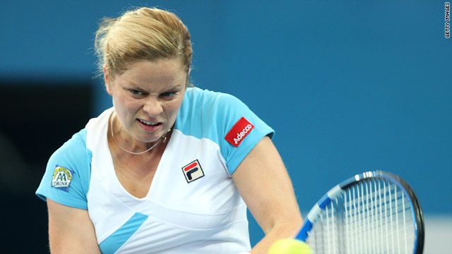 Top seed Kim Clijsters will play her fellow-Belgian Henin in the final of the Brisbane International event.