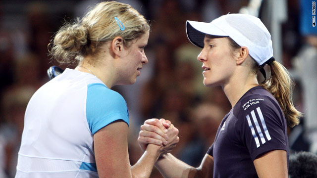 Kim Clijsters, left, has now beaten her Belgian rival Justine Henin 11 times in 23 encounters.