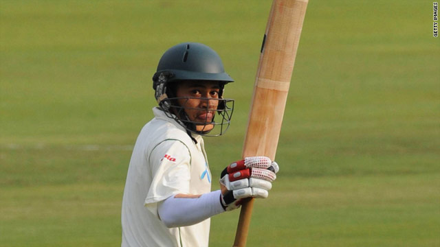 Mushfiqur Rahim scored Bangladesh's fastest-ever Test century, but it was not enough to prevent India claiming a first Test victory.