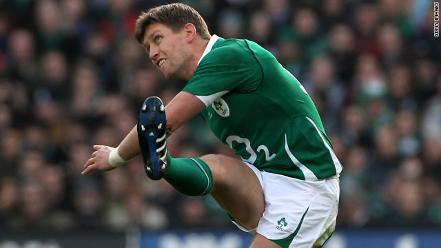 Ireland's Ronan O'Gara became the first player to score 500 points in the Six Nations championship.