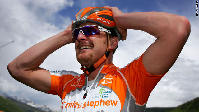 Floyd Landis, pictured in June 2007, was stripped of his 2006 Tour de France win and suspended from cycling for two years.
