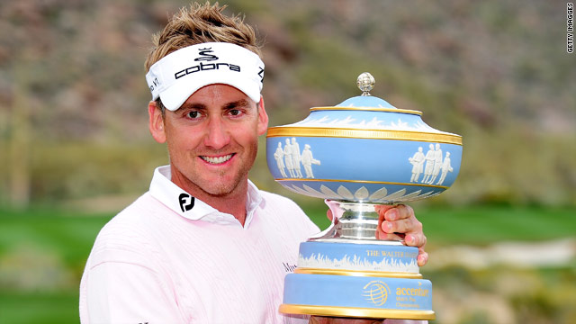 Perfect in pink. Poulter was claiming his first major tournament in the United States.