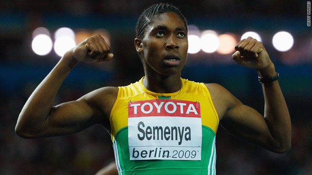 Semenya stormed to victory in the 800m World Championship final in a time of one minute, 55.45 seconds