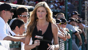 Sports reporter Erin Andrews accuses the hotels where she was secretly videotaped of negligence.