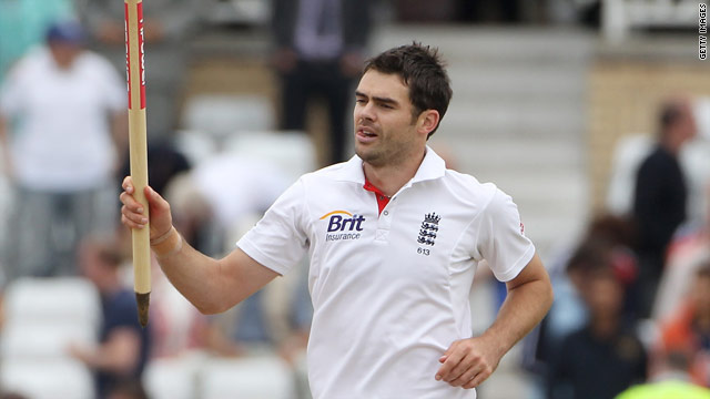 James Anderson claimed a souvenir of a stump after his match-winning 11-wicket bag against Pakistan.