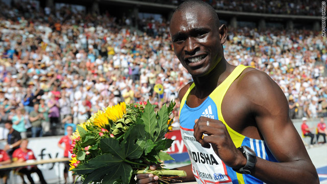 David Rudisha shaved two hundredths of a second off the men's world 800m world record in Berlin.