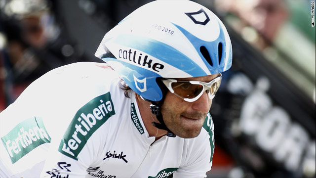 Ezequiel Mosquera riding during the 2010 Tour of Spain