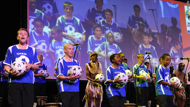 Members of the Drakensberg Boys' Choir perform at the 100 Day Banquet in Durban.
