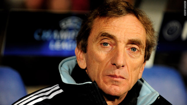 Pellegrini was a helpless spectator as his team crashed out of the Champions League to Lyon.