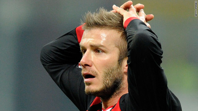 David Beckham's World Cup is now in doubt after suffering a potentially serious injury playing for Milan against Chievo.