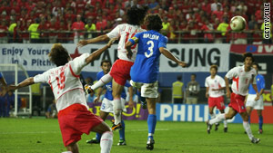 Italy lost in 2002 to a golden goal scored by South Korea's Ahn Jung-Hwan.