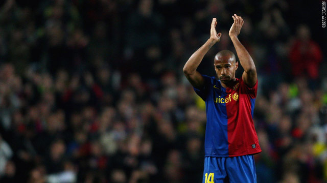 France international Thierry Henry has won seven titles in three seasons at Barcelona.
