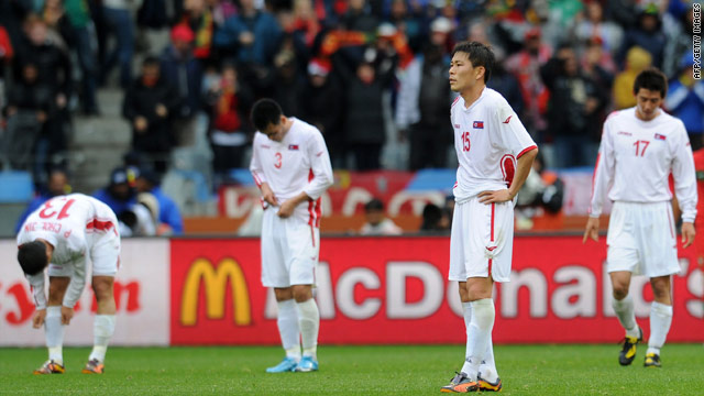 North Korea's players suffered an embarrassing 7-0 defeat by Portugal at the World Cup in South Africa in June.