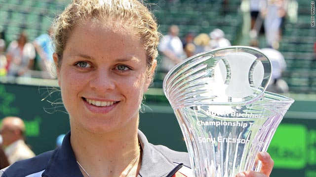 U.S. Open champion Kim Clijsters won her 37th title on the WTA Tour and her second in the Miami event.