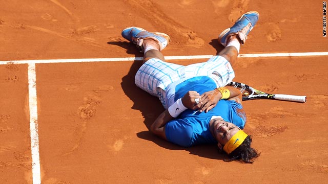 "King of Clay" Rafael Nadal was overcome with emotion after continuing his winning run in Monte Carlo.