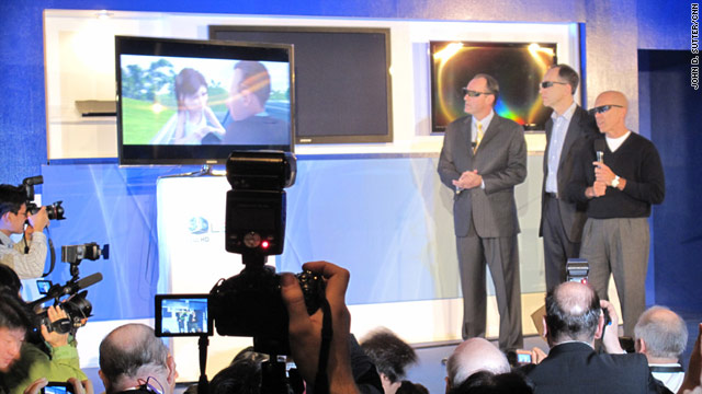 DreamWorks, Technicolor and Samsung announced a partnership Wednesday to bring 3-D TV into homes.