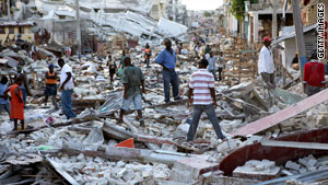 Some aid following the Haiti earthquake has come through social media and text message pledges.