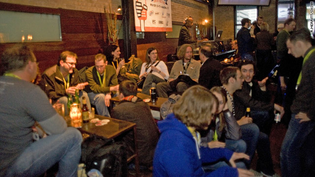 South by Southwest Interactive is as much about networking, like at this mixer last year, as panels and presentations.