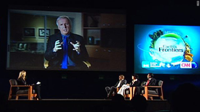 Earth's Frontiers Energy Debate in Seoul saw James Cameron appear in 3D.