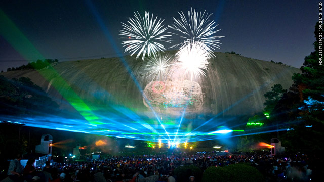 Stone Mountain Park near Atlanta, Georgia, has been running laser light shows for over 25 years.