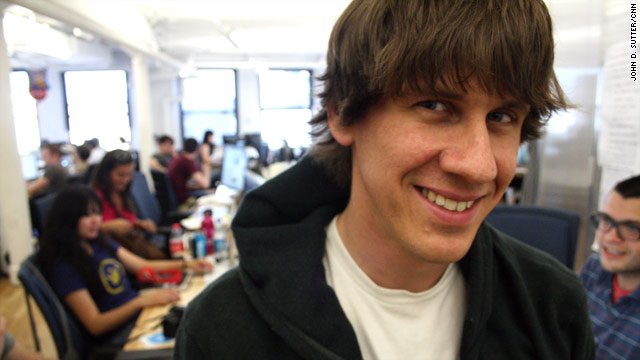 Dennis Crowley, 33, at Foursquare's headquarters in Manhattan's East Village.