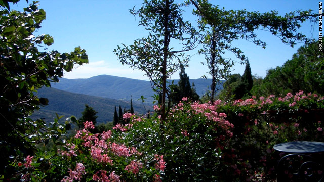 The view from the terrace of Bramasole, the country house that author Frances Mayes bought and restored in Tuscany.