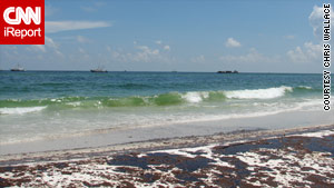 Oil washed ashore last week on Pensacola Beach, Florida.