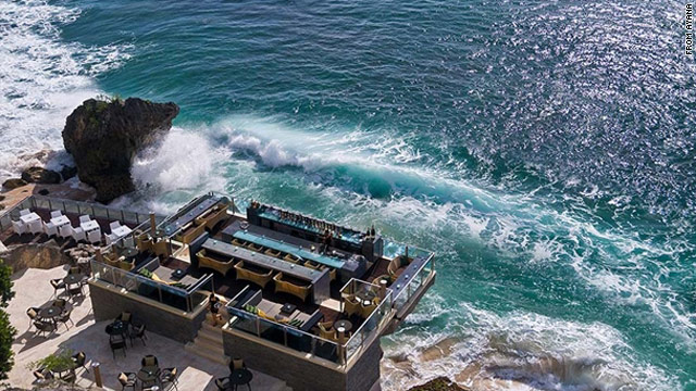 Just getting to Rock Bar at the Ayana Resort & Spa in Bali, Indonesia, is an event in itself.