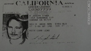 Joseph Andrew Stack's California driver's license showed him as a resident of Corona, California.