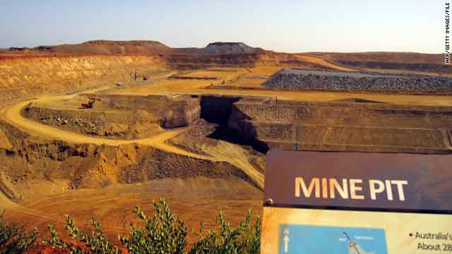 The pit at CITIC Pacific Mining's Sino Iron project in the Pilbara region of Western Australia as seen on March 5
