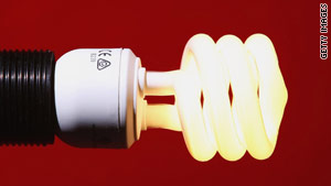 Switching to more efficient compact fluorescent bulbs can result in energy savings and lower green house gas emissions.