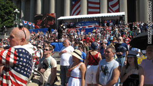 People gather for Independence Day festivities outside the 
National Archives in Washington, D.C.