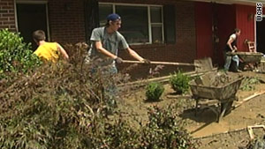 Pike County residents clean up after the flooding.