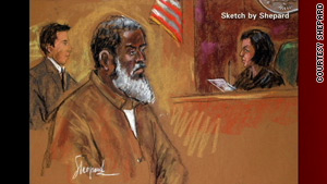Russell Defreitas is sketched during his court appearance for the JFK conspiracy.