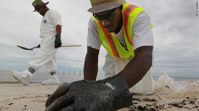 As cleanup efforts continue along beaches and marshes, BP says it is testing and evaluating methods to recycle the waste.