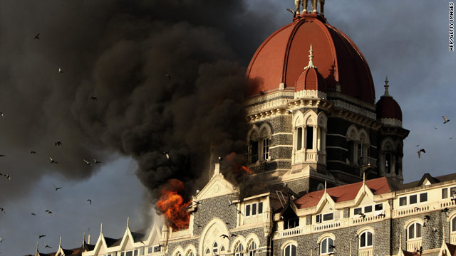 Coordinated attacks in Mumbai, India, left more than 170 dead in November 2008. The Taj Mahal Palace hotel was set on fire.