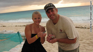 Tiffany and David Hartley loved taking beach vacations. Here, they are shown in Cancun.