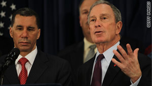 New York Gov. David Paterson, left, with New York Mayor Michael Bloomberg.