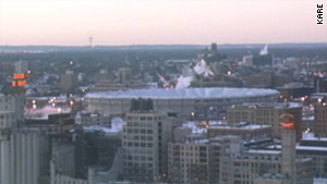 Heavy snow in Minneapolis caused the roof of the city's 64,000-seat football stadium to cave in