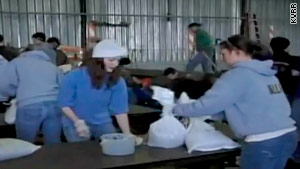Residents of the Fargo, North Dakota, area fill sandbags this week in anticipation of flooding along the Red River.
