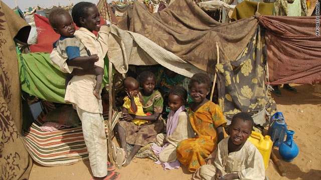 An estimated 2.7 million people fled their homes because of fighting among rebels and government in Darfur.