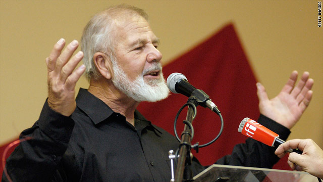 South African white supremicist leader Eugene Terreblanche, pictured in 2004, was bludgeoned to death on his farm.