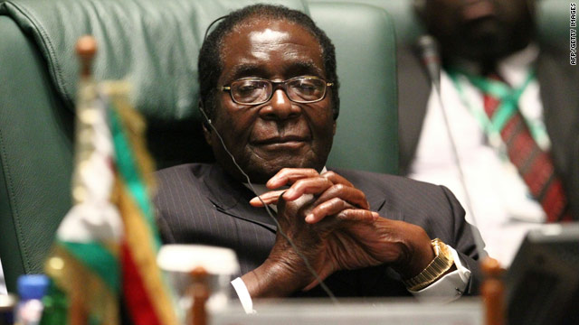 Zimbabwean President Robert Mugabe at a joint Arab-African summit in the Libyan coastal city of Sirte on October 10, 2010.