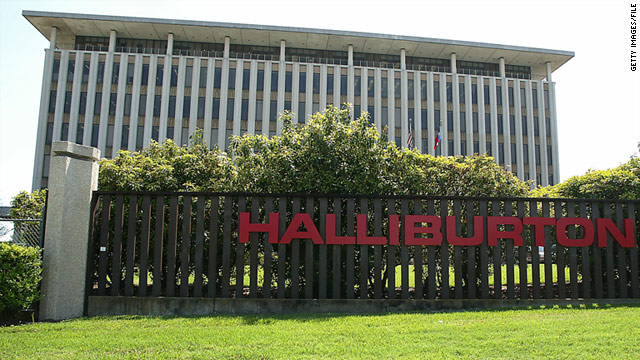 Halliburton Company's building is shown March 27, 2003 in Houston.