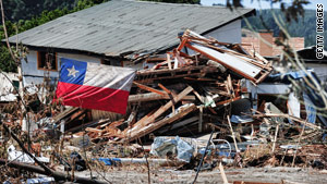 U.N. Secretary General Ban Ki-moon arrived in quake-damaged Chile on Friday.