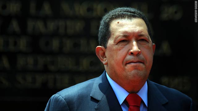 Venezuelan President Hugo Chavez at the Miraflores presidential palace in Caracas on Monday