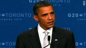 U.S. President Barack Obama fields questions during a news conference on Sunday afternoon.