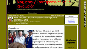 The blog claimed the photos of Fidel Castro were taken during a "surprise" appearance on Wednesday.
