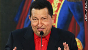 Venezuela President Hugo Chavez said his Colombian counterpart, 
Alvaro Uribe, is "crazed."