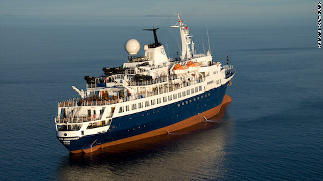 The crew of the Clipper Adventurer was unable to dislodge it 
during high tide.